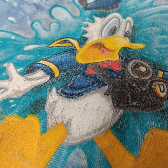 Walt Disney Magic Kingdom Splash Mountain S T Shirt Blue Tie Dye Mickey Donald - Picture 9 of 15